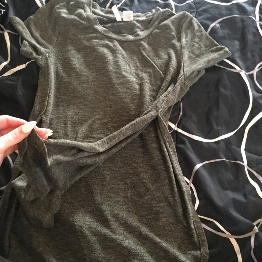 Dark green sweater dress
